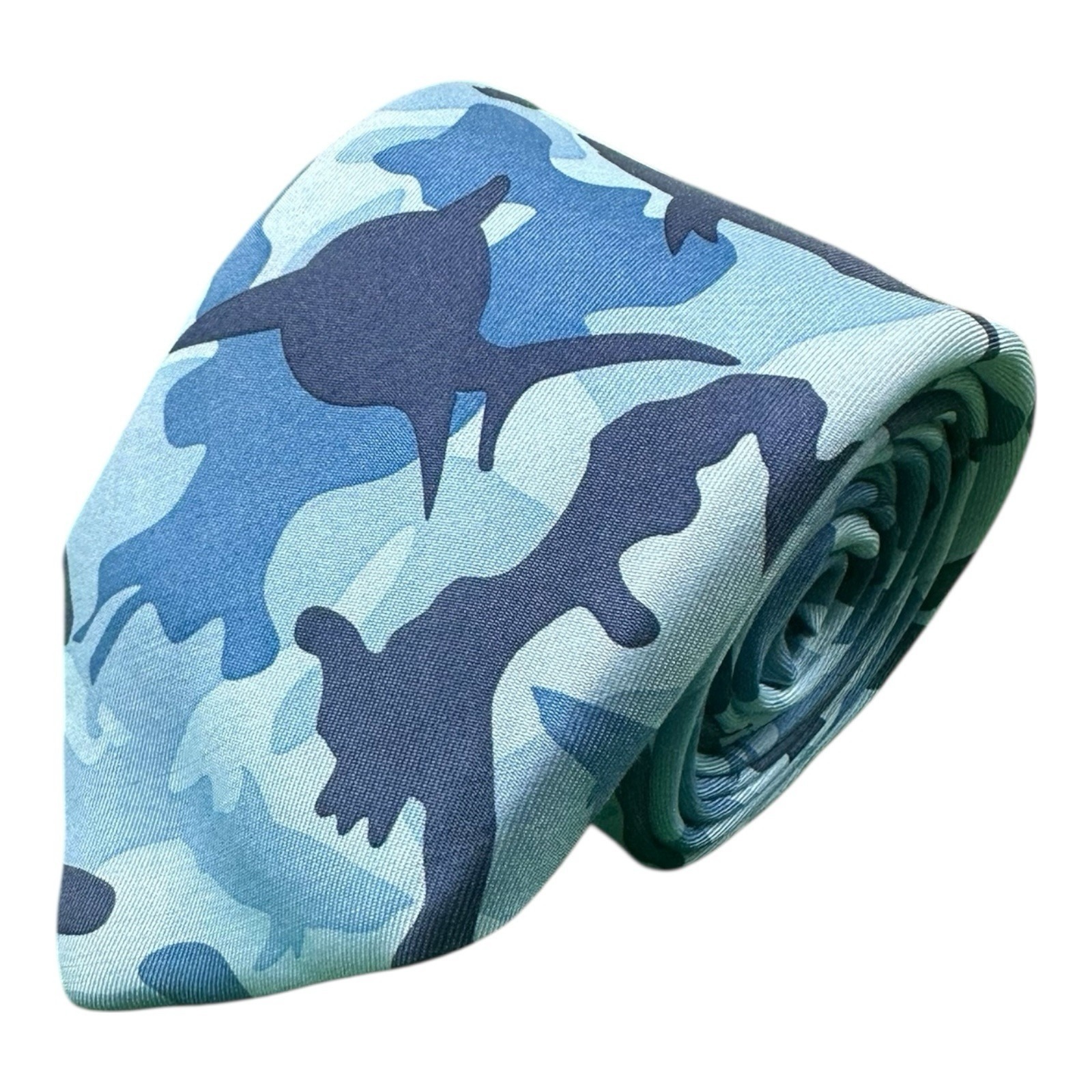 Vineyard Vines Blue Shark Week Pure Silk Mens Tie 325 Inch Width
